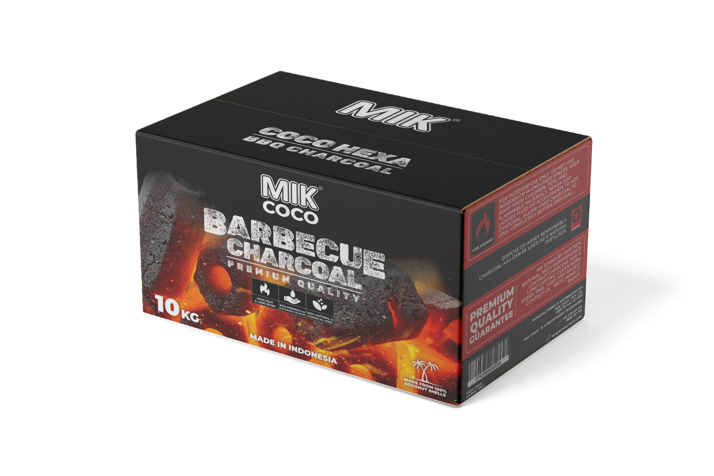 MIK COCO HEXA BBQ CHARCOAL (10KG)